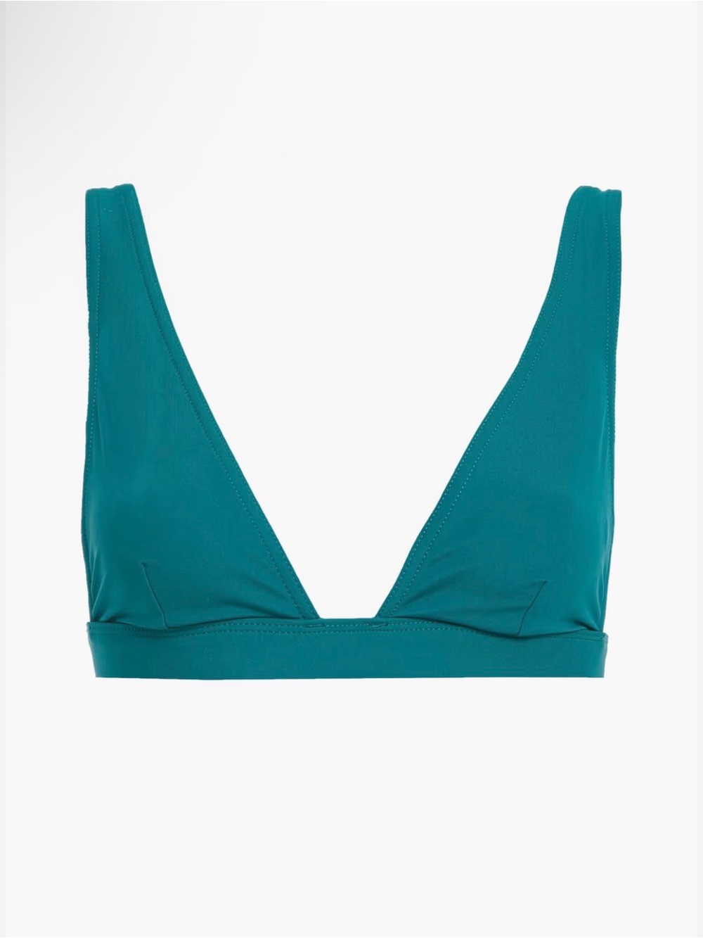 NEW Zimmermann Sculpt Wide Tri Bikini Top Teal Size 10 C/D
